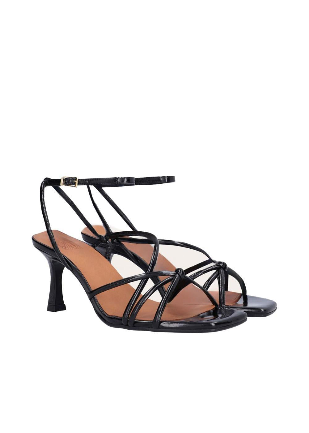 A8171 - Black Nappa 70-Sandals-Billi Bi-Butler Loftet