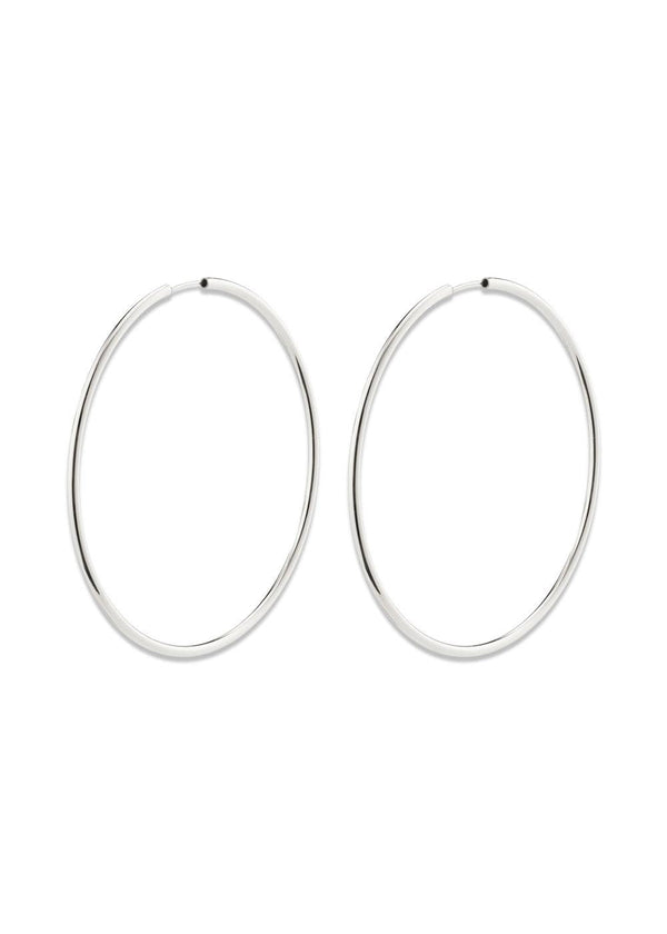 APRIL large hoop earrings silver-plated - Silver Plated-Jewellery-Pilgrim-Butler Loftet