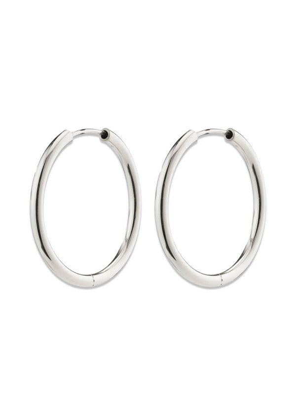 APRIL small hoop earrings silver-plated - Silver Plated-Jewellery-Pilgrim-Butler Loftet