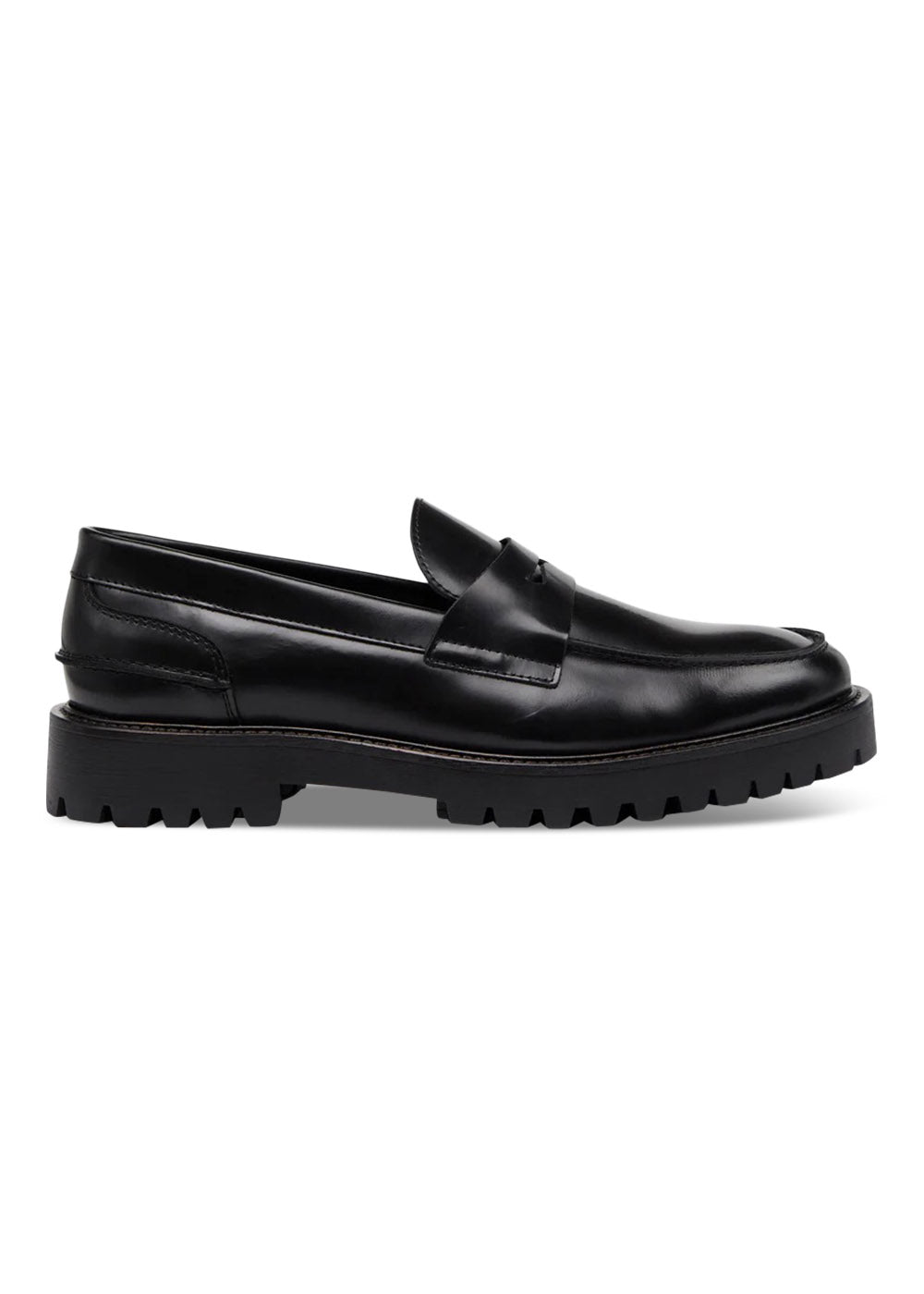 Aaron Penny Loafer - Black Polido