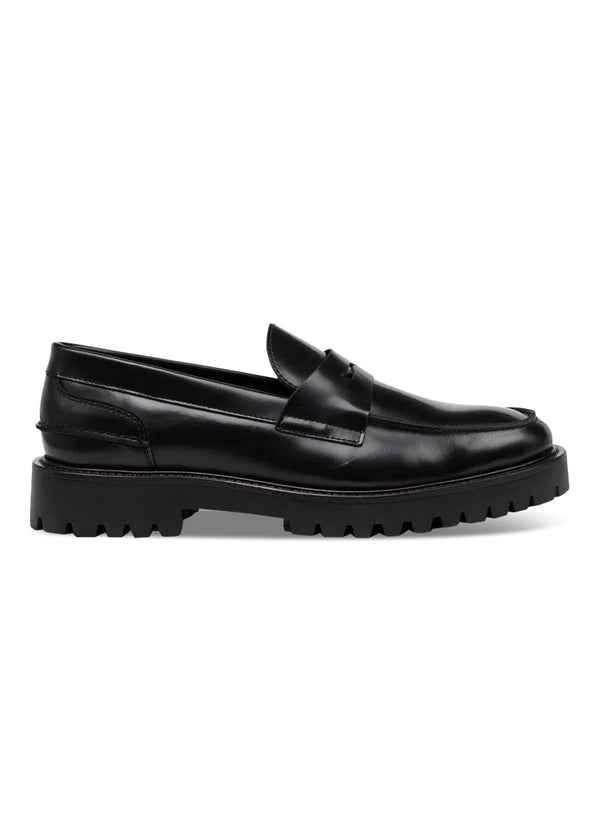 Aaron Penny Loafer - Black Polido-Shoes-Garment Project-Butler Loftet