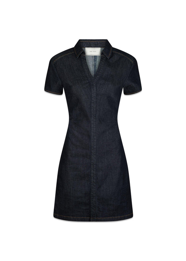 Abel Denim Dress - Dark Blue-Dress-Neo Noir-Butler Loftet