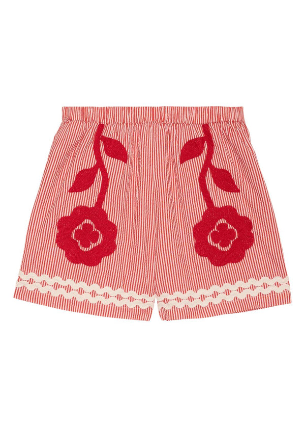 Abelone Shorts - Red Flower-Shorts-Sissel Edelbo-Butler Loftet