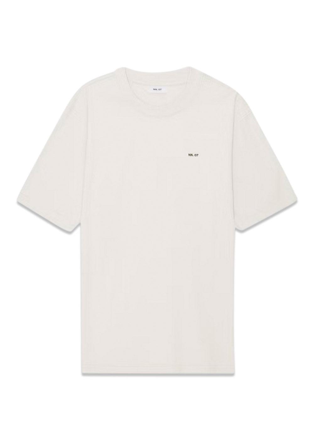 Adam EMB T-Shirt 3209 - Ivory-T-shirts-Nn. 07-Butler Loftet