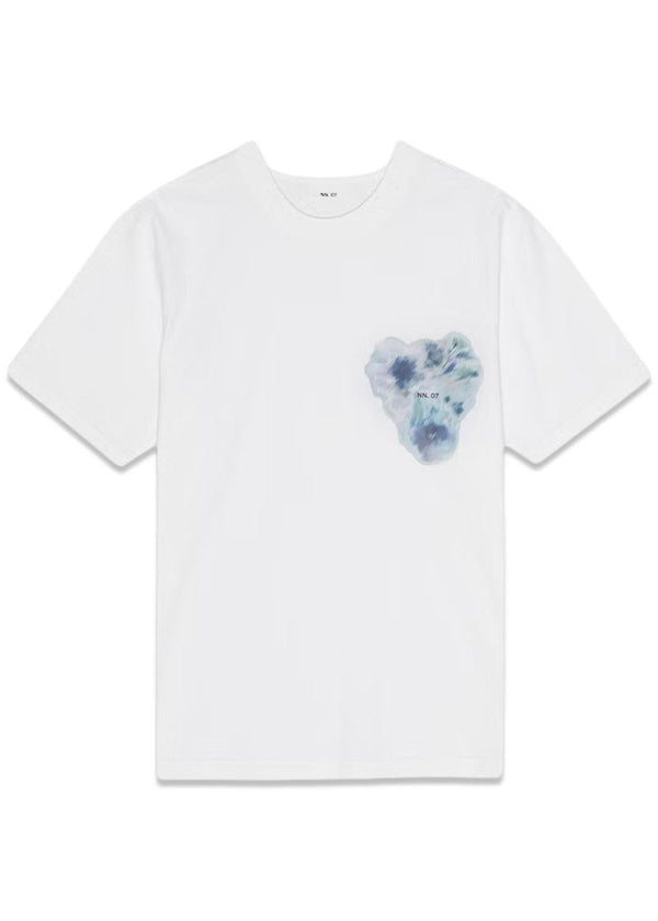Adam Print Tee 3209 - Blue Print-T-shirts-Nn. 07-Butler Loftet