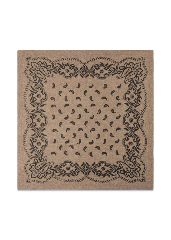 Adelina Paisley Knit Scarf - Beige Melange-Accessories-Neo Noir-Butler Loftet