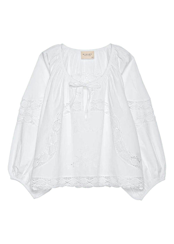 Agathe Top - Ecru-Blouses-Sissel Edelbo-Butler Loftet
