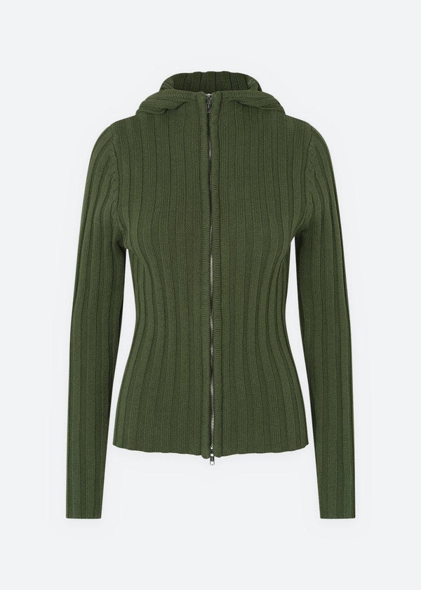 Alan Hood Zip Cardigan - Olive