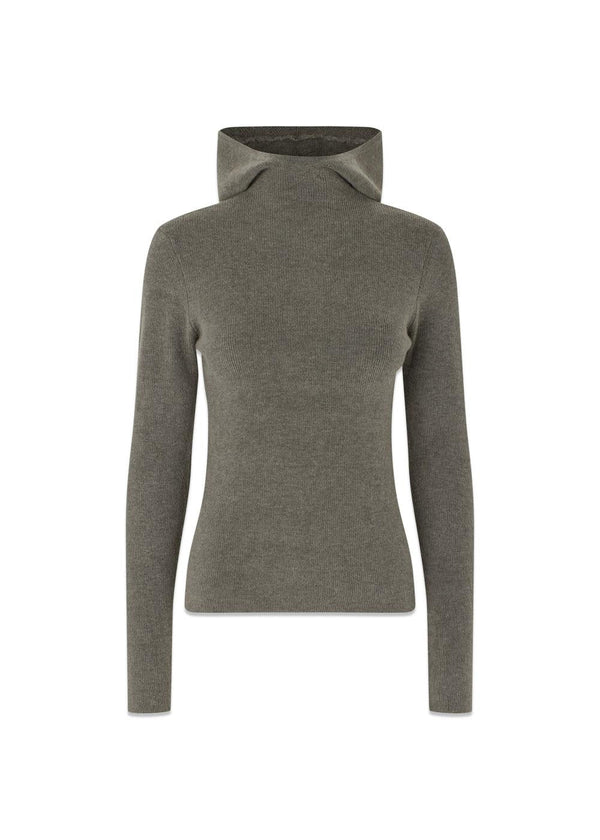 Alanis Hood Knit - Coca Mocha-Knitwear-Oval Square-Butler Loftet