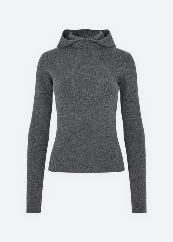 Alanis Hood Knit - Dark Grey
