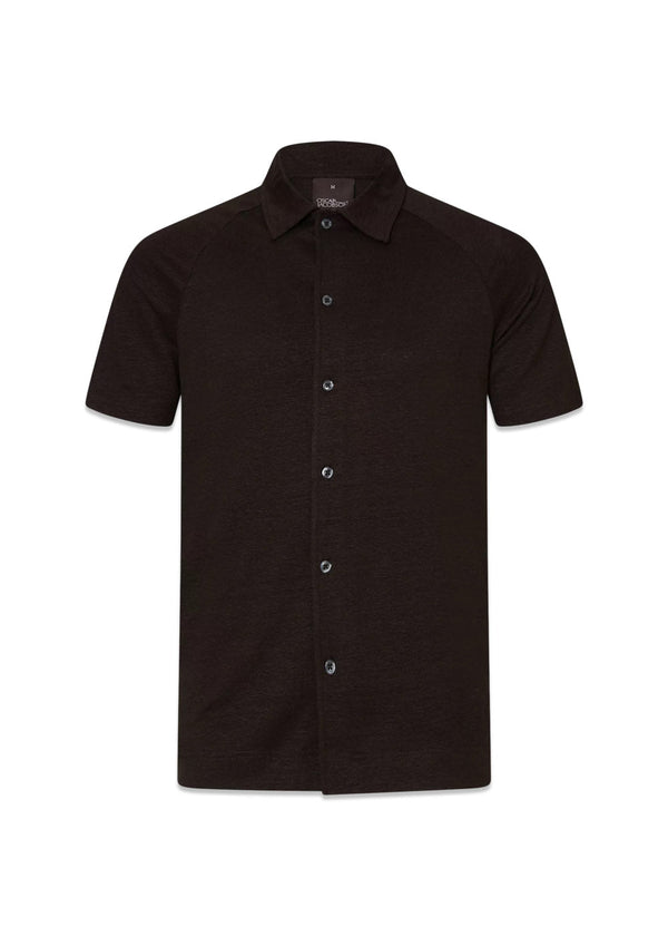 Albin reg shirt S-S - Brown Elk-Shirts-Oscar Jacobson-Butler Loftet
