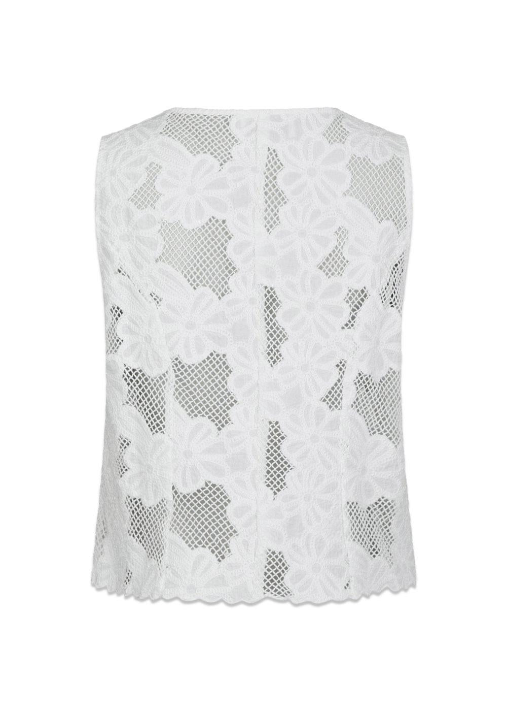 Alboa Embroidery Top - Off White-Top-Neo Noir-Butler Loftet