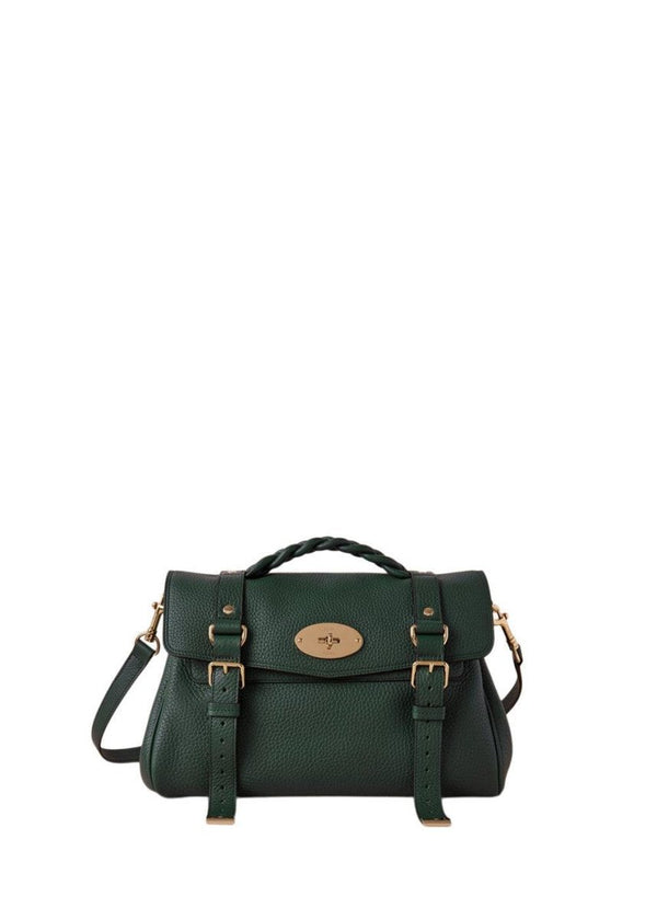 Mulberrys Alexa Heavy Grain - Mulberry Green. Køb designertasker||håndtasker||skuldertasker her.