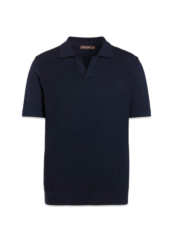 Alf Poloshirt S-S - Night Blue-Knitwear-Oscar Jacobson-Butler Loftet