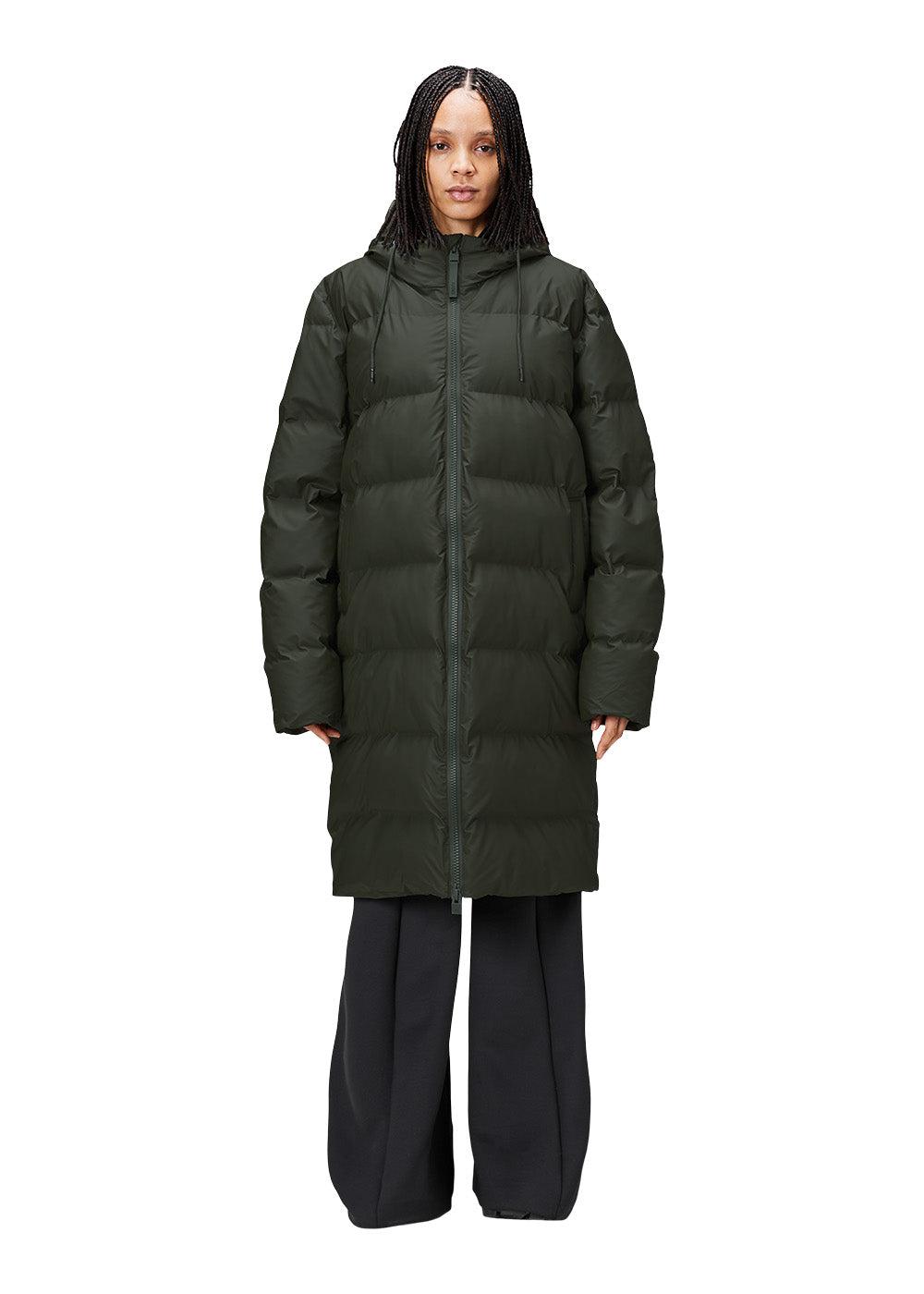 Alta Longer Puffer Jacket W3T4 - Green-Outerwear-Rains-Butler Loftet