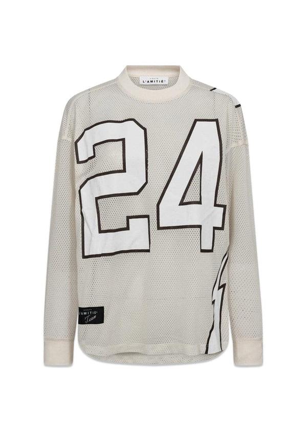 American Football LS Tee - Pearl-T-shirts-HAUTE L’AMITIÉ-Butler Loftet