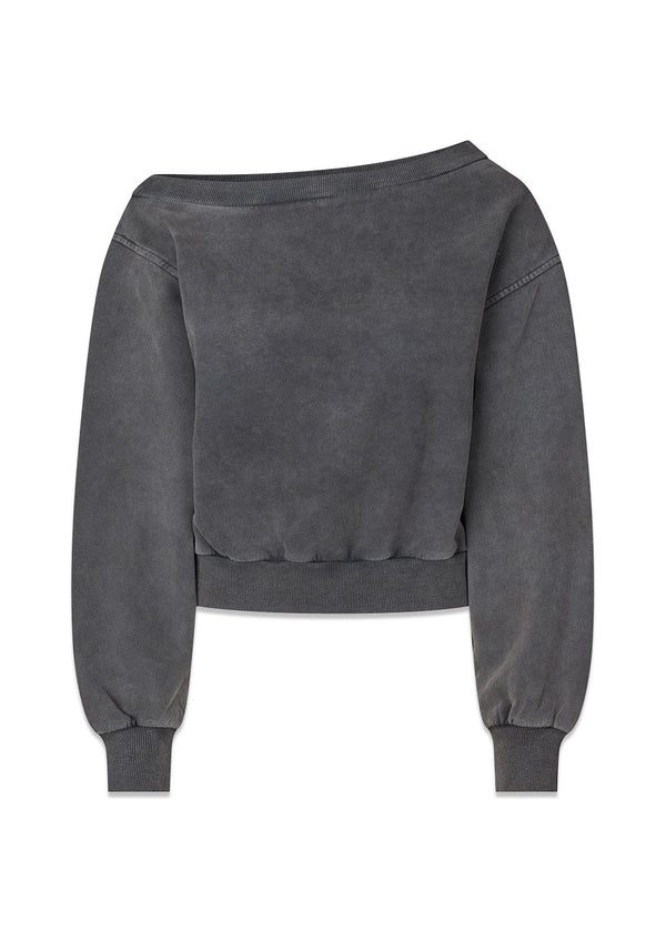Andy OS Sweat - Black Washed-Sweatshirts-Oval Square-Butler Loftet