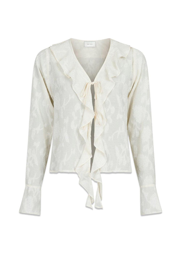 Anika Burnout Blouse - Off White