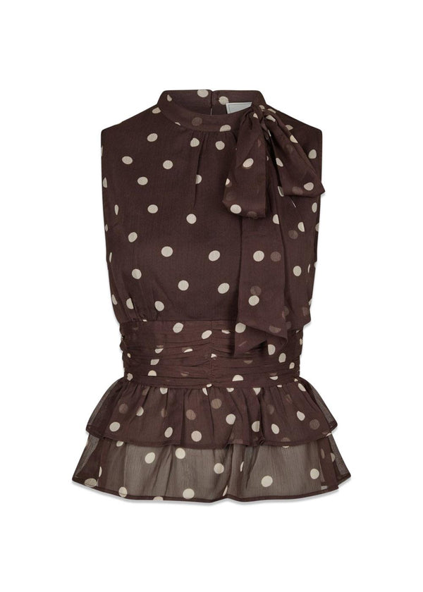 Ansol Big Dot Top - Brown-Top-Neo Noir-Butler Loftet