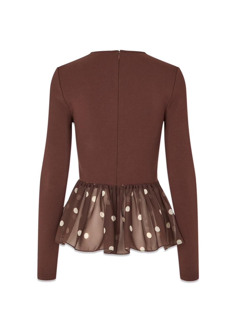 Asymmetrical Draped Top - Artist Blurry Dots-Blouses-Stine Goya-Butler Loftet