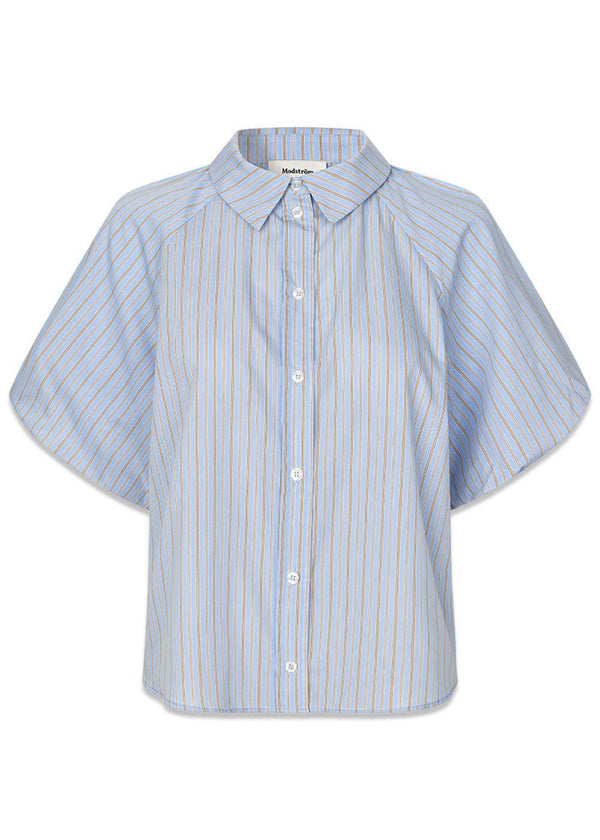 Augustamd shirt - Blue Brown Stripe-Shirts-Modström-Butler Loftet