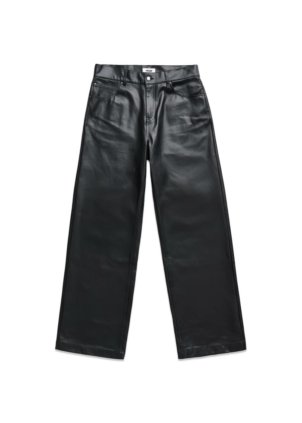BAM WIDE FIT JEANS - Glossy Black-Jeans-ALIS-Butler Loftet