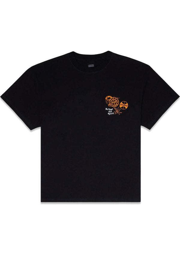 BASKETBALL TEE - Old Black-T-shirts-Pas de Mer-Butler Loftet