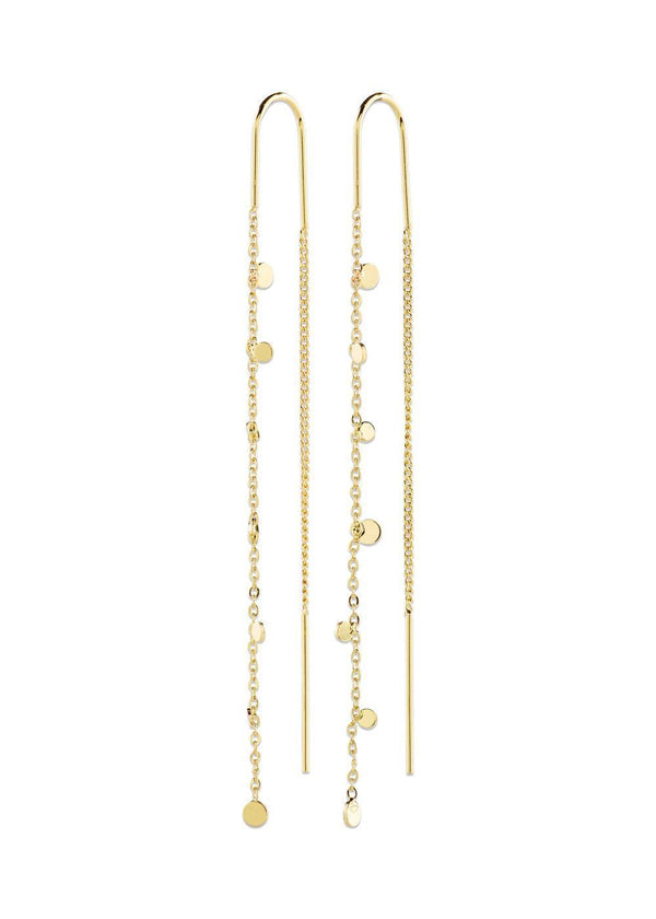 BAYLEN chain earrings gold-plated - Gold Plated-Jewellery-Pilgrim-Butler Loftet