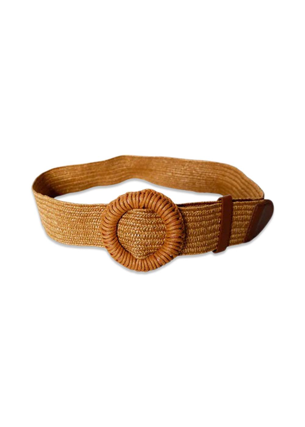 Black Colours BCAVALONIA wide jute belt - Camel. Køb belts her.