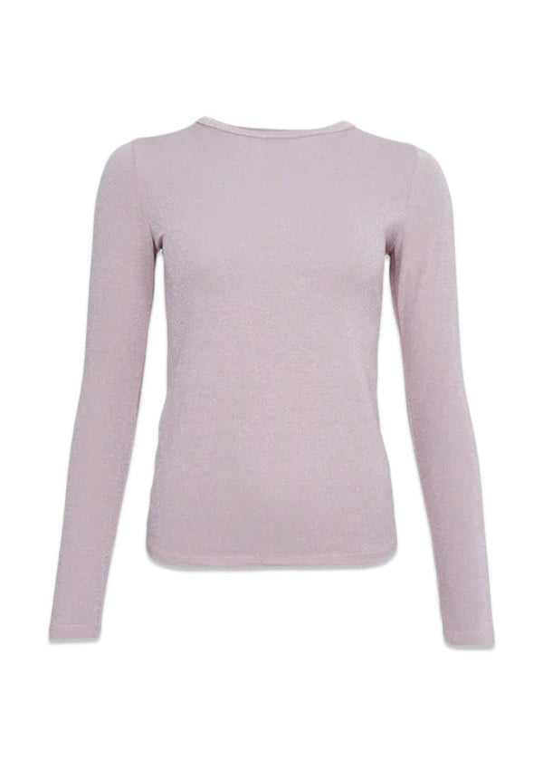 BCFAYE Lurex Blouse - Pale Rose-Blouses-Black Colour-Butler Loftet