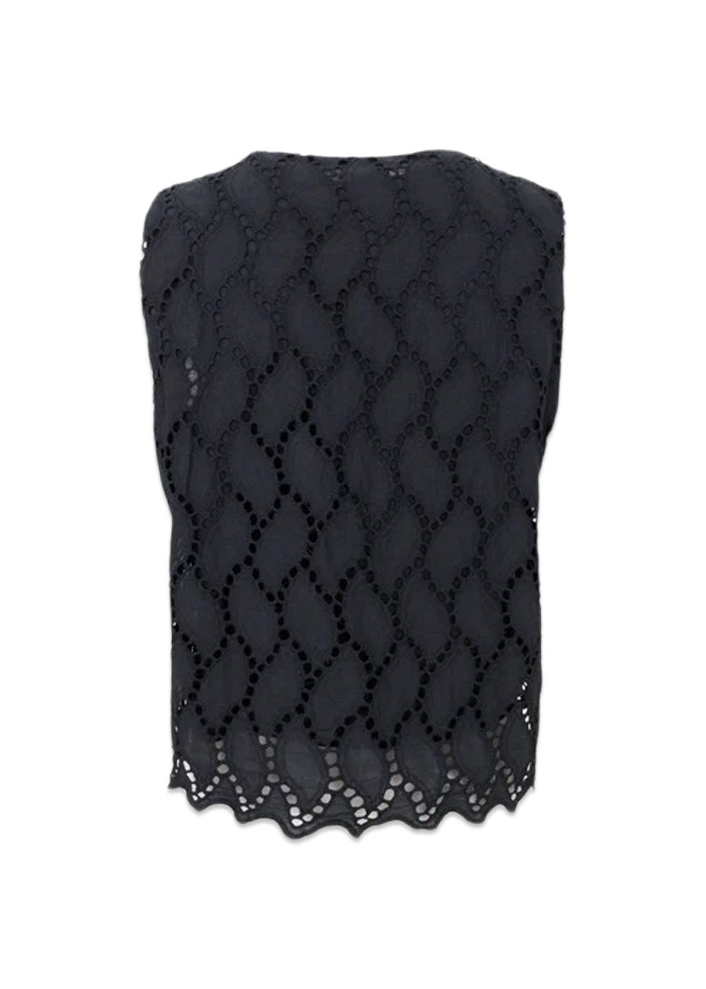 BCFREYA cut out lace top - Black-Top-Black Colour-Butler Loftet