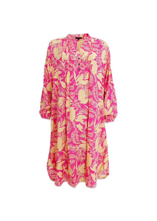 Black Colours BCLUNA Pleat tunic dress - Floral Pink. Køb kjoler her.