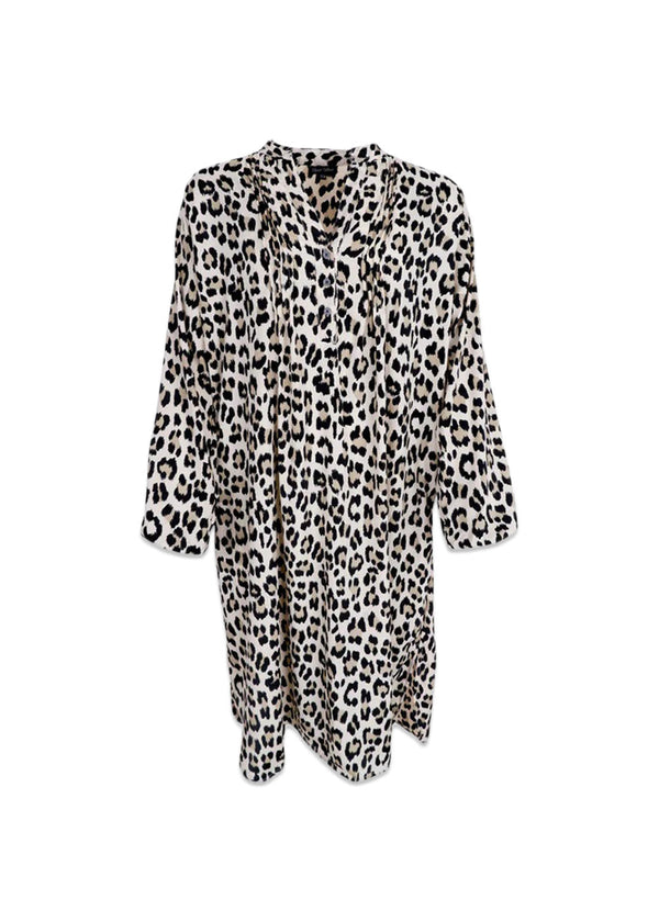 BCLUNA Pleat tunic dress - Lt. Leopard