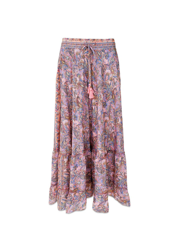 Black Colours BCLUNA maxi frill skirt - Blush Tropic. Køb skirts her.