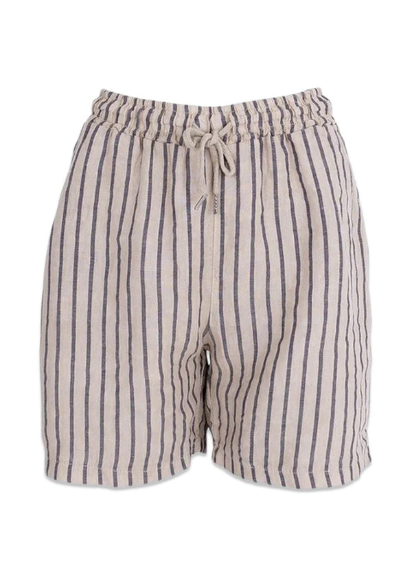 Black Colours BCMELINA linen shorts - Beige Stripe. Køb shorts her.