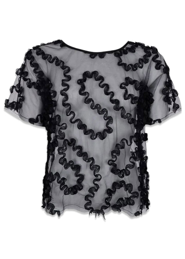 BCSWIRL blouse - Black-Blouses-Black Colour-Butler Loftet