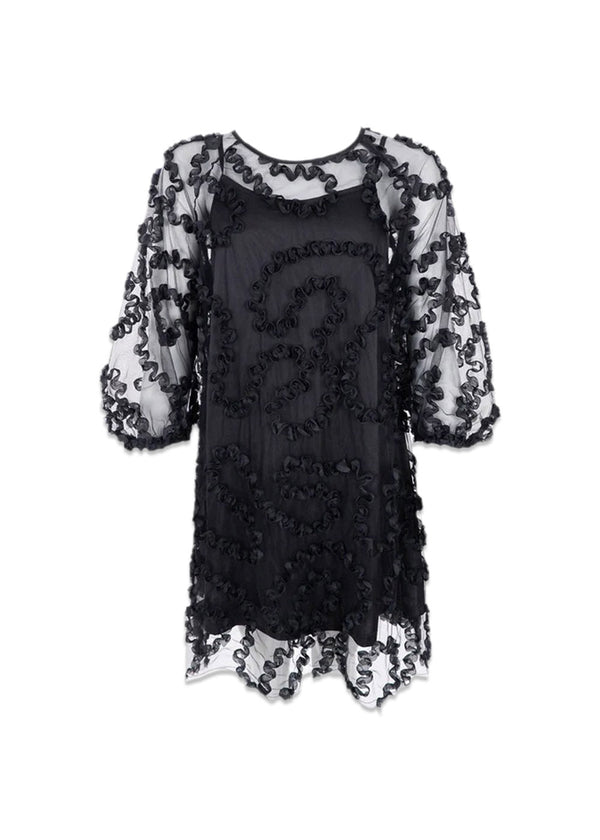 BCSWIRL dress - Black-Dress-Black Colour-Butler Loftet