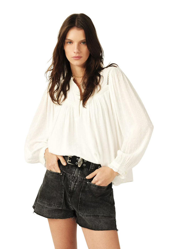 BLOUSE PINTER - Ecru-Blouses-Ba&sh-Butler Loftet