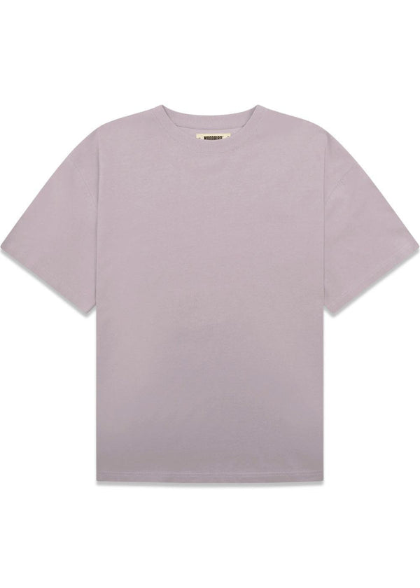 Baine Base tee - Grey-Purple-T-shirts-Woodbird-Butler Loftet