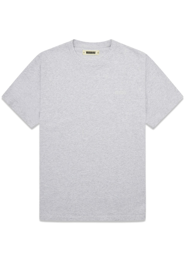 Baine Base tee - Snow Melange-T-shirts-Woodbird-Butler Loftet