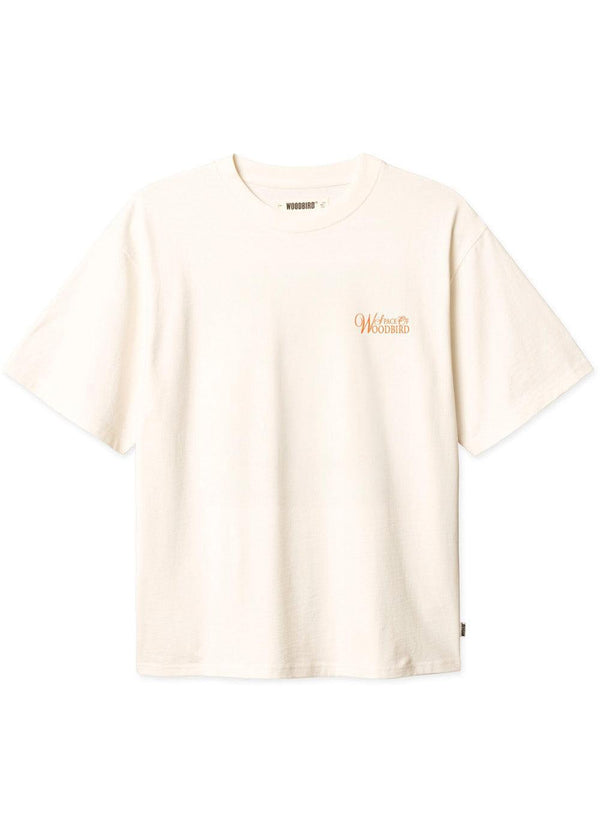 Baine Flower Tee - Off White-T-shirts-Woodbird-Butler Loftet