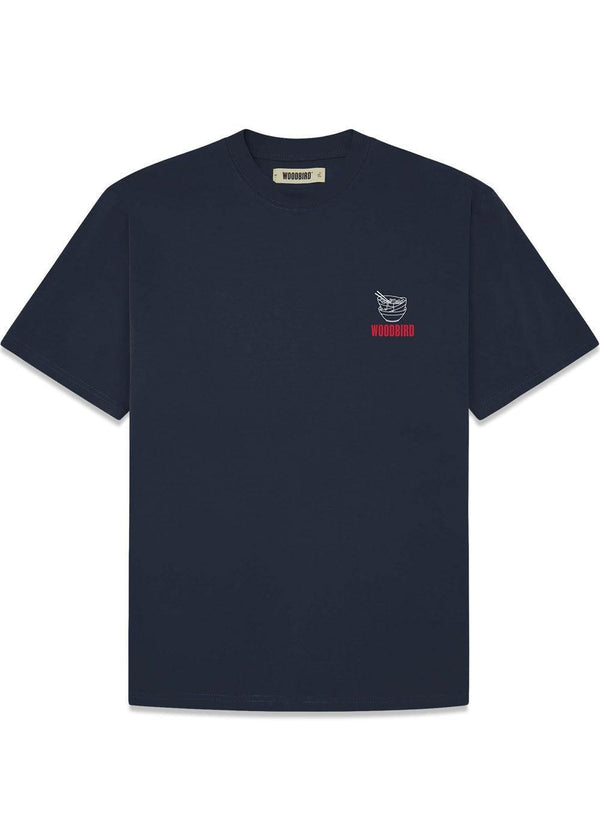 Baine Noodle Tee - Navy-T-shirts-Woodbird-Butler Loftet