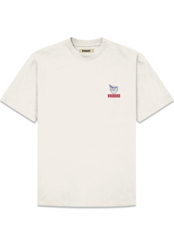 Baine Noodle Tee - Off White-T-shirts-Woodbird-Butler Loftet