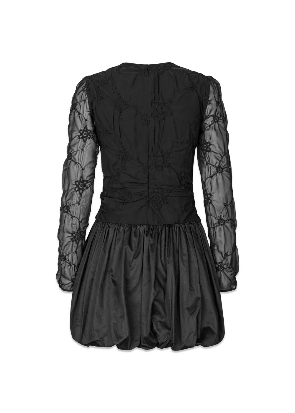 Balloon Long Sleeve Short Dress - Smocked Flowers-Dress-Stine Goya-Butler Loftet