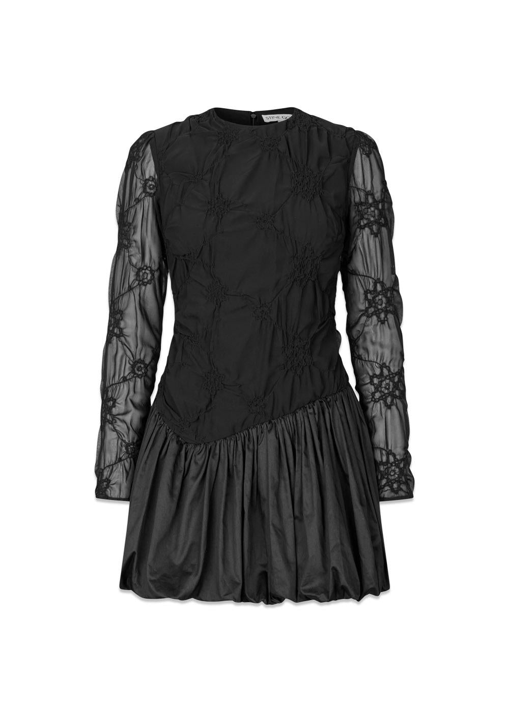 Balloon Long Sleeve Short Dress - Smocked Flowers-Dress-Stine Goya-Butler Loftet