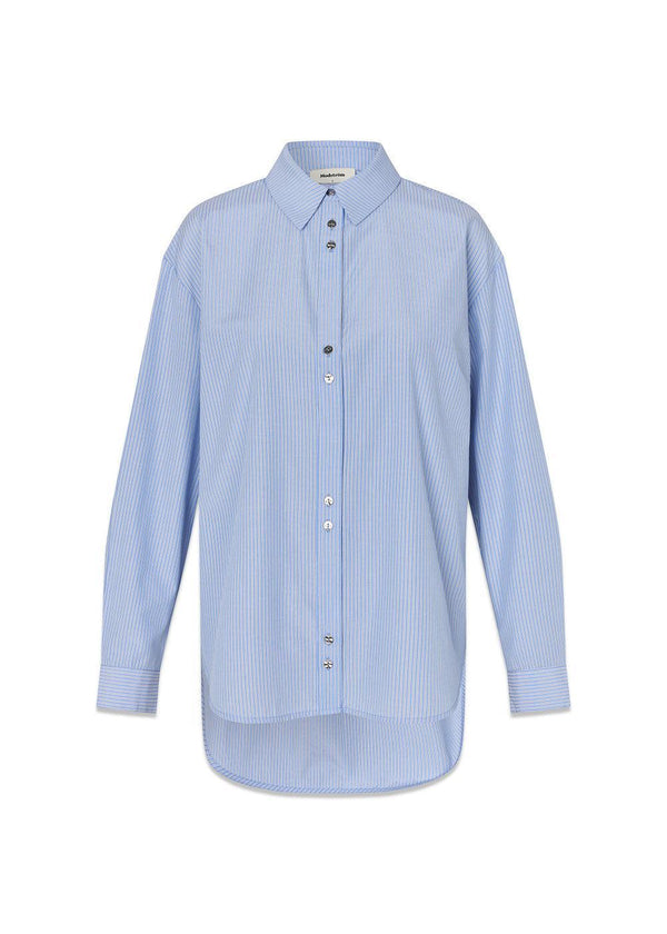 Baloumd shirt - Blue White Stripe-Shirts-Modström-Butler Loftet
