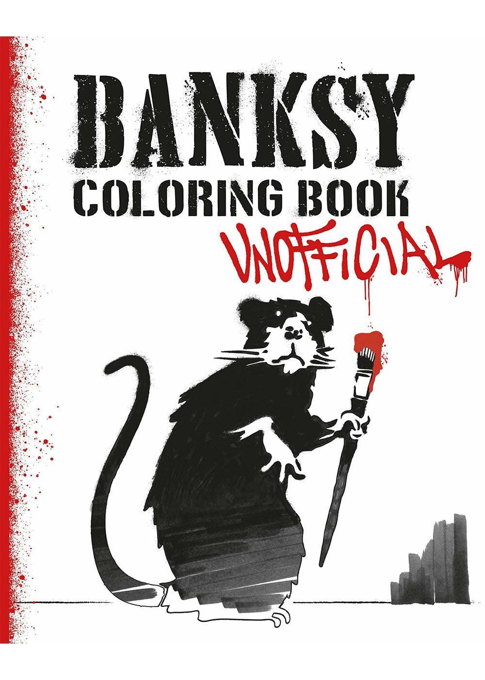 Banksy Coloring Book - Black, Red, White-Living-New Mags-Butler Loftet
