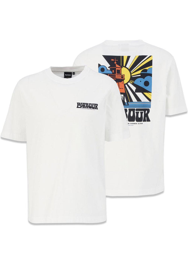 Barbour Frome T-Shirt - White-T-shirts-Barbour-Butler Loftet