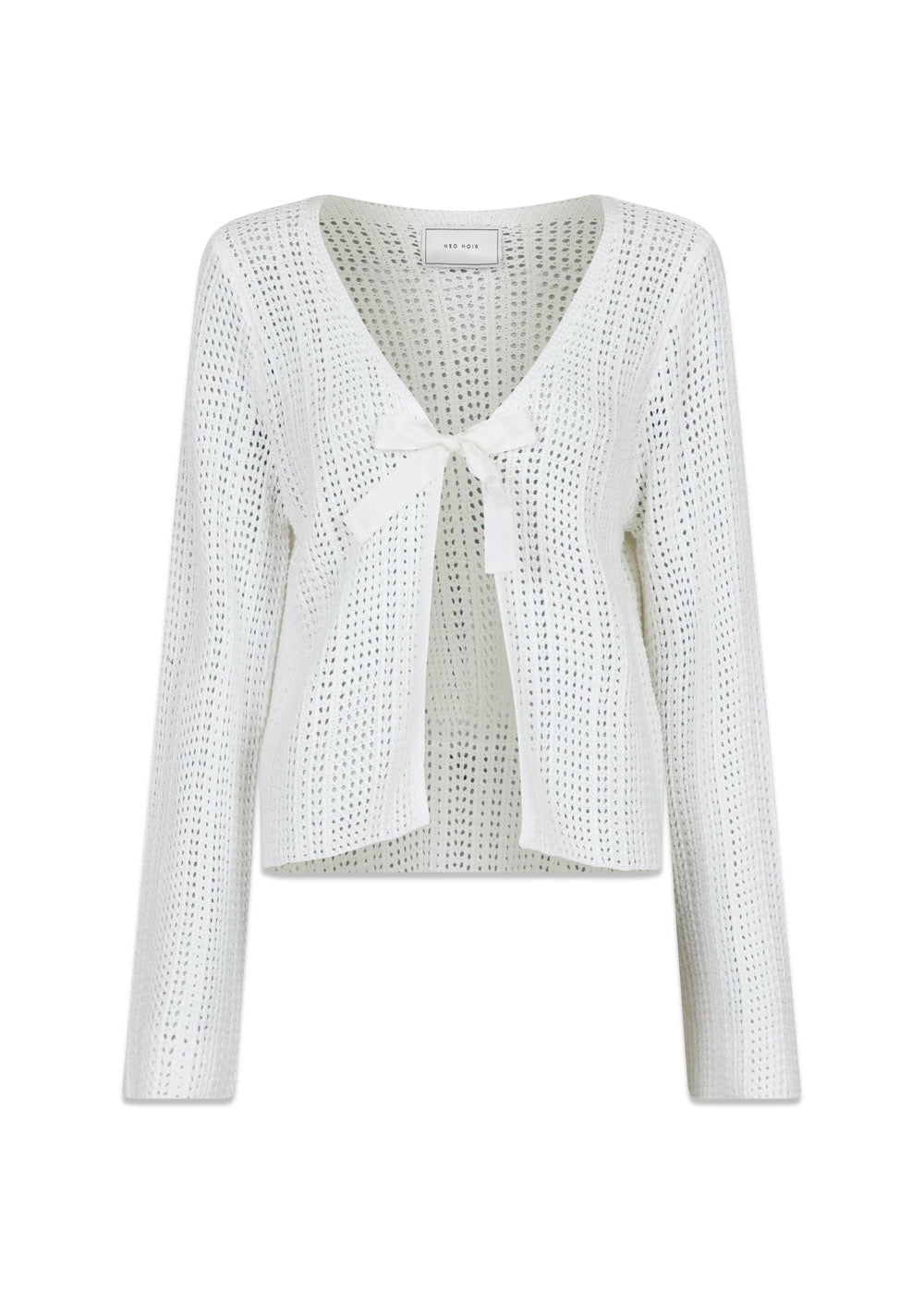 Bates Crochet Knit Cardigan - White