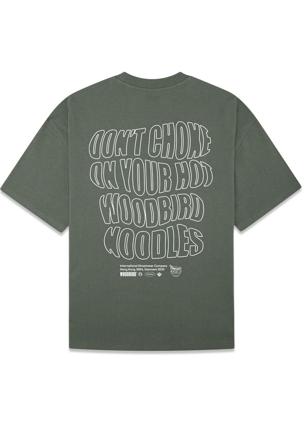 Beam Wobble Tee - Grey-Green-T-shirts-Woodbird-Butler Loftet